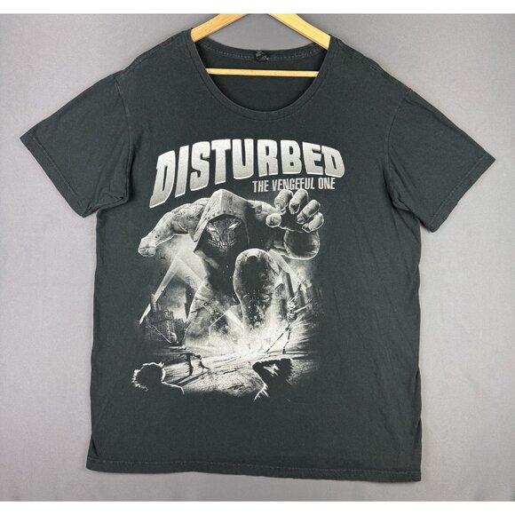 Vintage Y2K Band Tee Disturbed Vengefule One Album Promo Concert Tour XL - Picture 1 of 11